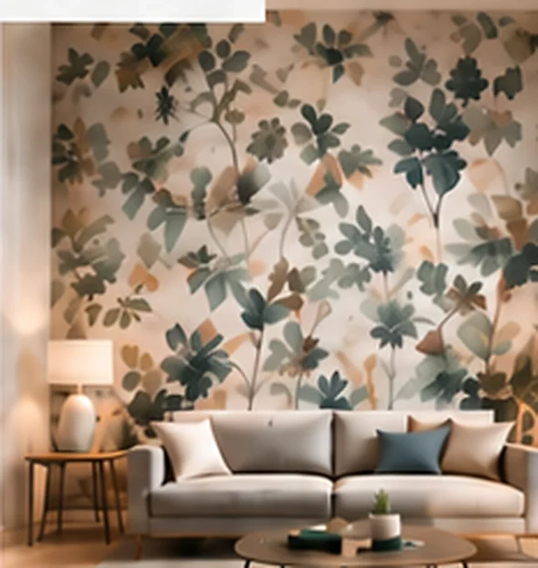Decorative wallpaper providing full-wall patterned finish