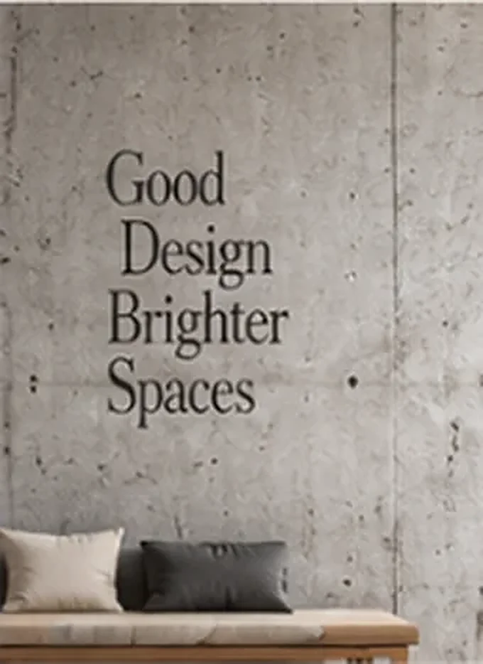 Concrete surface with a decorative printed message