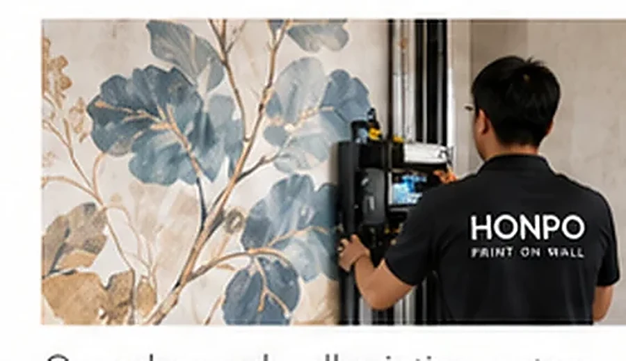Specialist operating direct-to-wall printing equipment on site