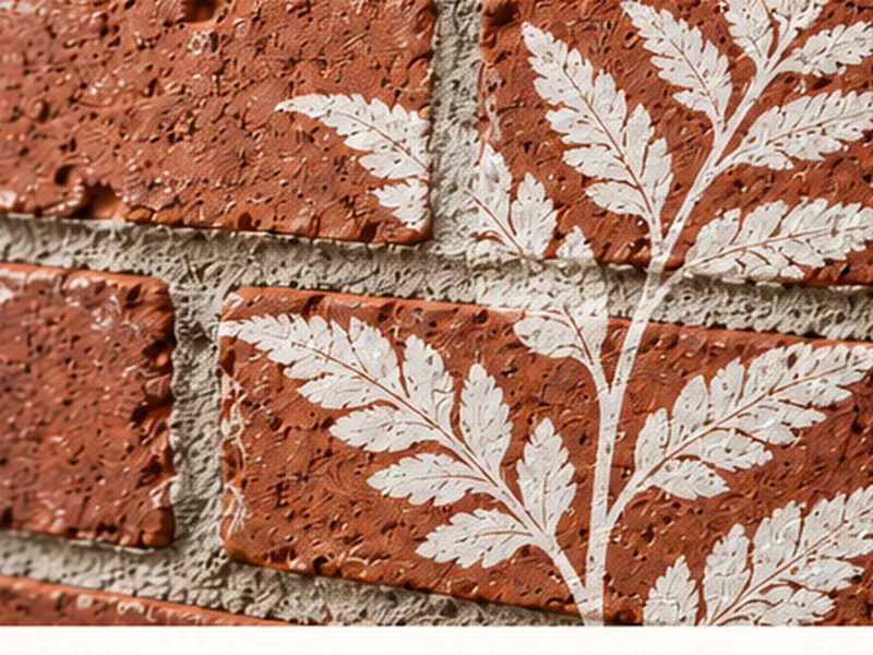 Decorative printing on brick surface