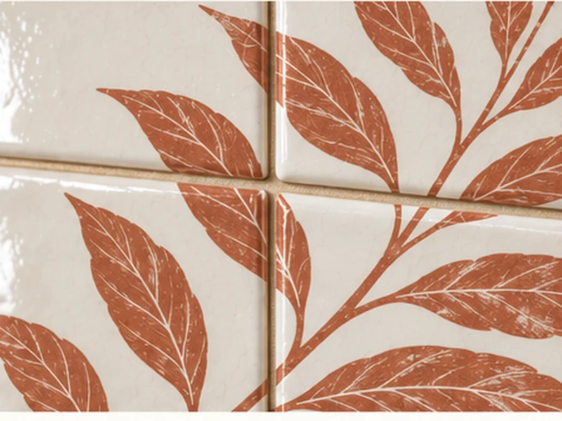 Decorative printing on tile surface