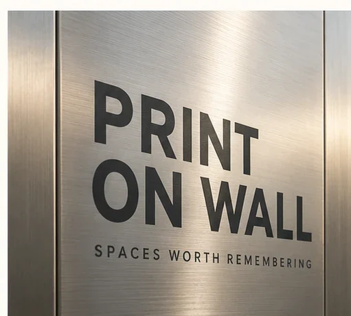 Brand identity printed on metal
