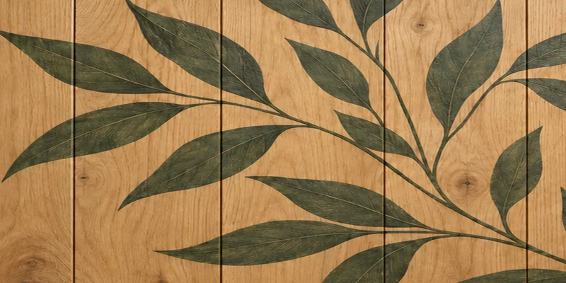 Ink printed directly over wood retaining grain